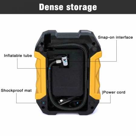 Compressore aria portatile 12V auto display digitale pompa portatile bici moto