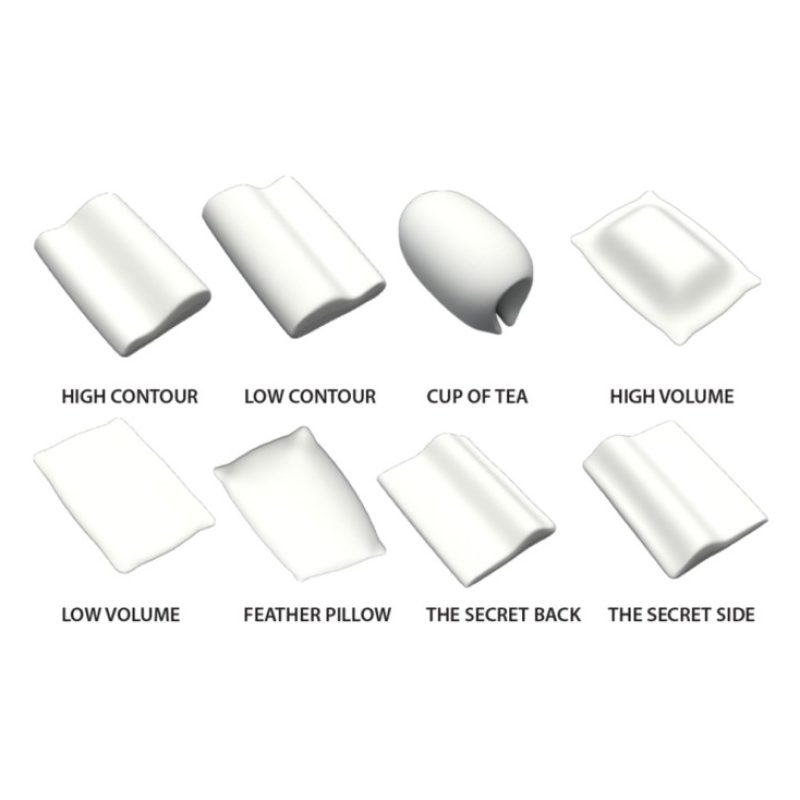 Generico Cuscino cervicale 8 in 1 Bamboo Memory Foam guanciale lett...