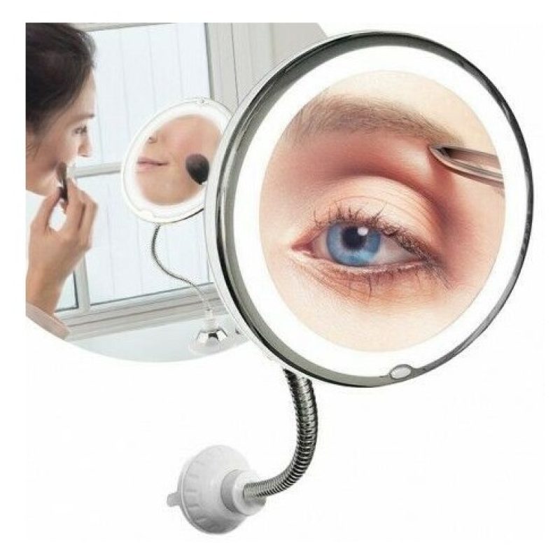 DOBO Specchio braccio Flessibile makeup luce led zoom lente 10x con...
