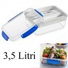 DOBO Contenitore alimenti 3.5 Litri scatola porta pranzo posate cib...