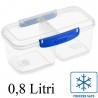 DOBO Contenitore alimenti 0,8 Litri scatola Doppio porta pranzo lav...