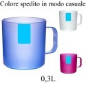 2 Bicchieri in plastica rigida 0,3L resistente bicchiere tazza manico color