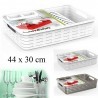 Generico Scolapiatti doppio contenitore 44x30 cm plastica portaposa...