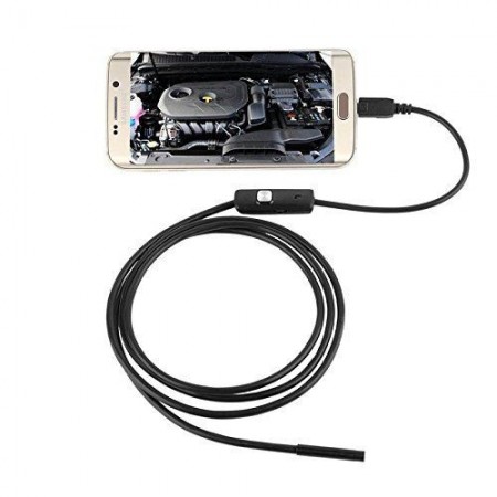 Telecamera Endoscopio compatibile smartphone android con funzione OTG e PC dotato di 6 led per illuminazione regolabile - Ip67 