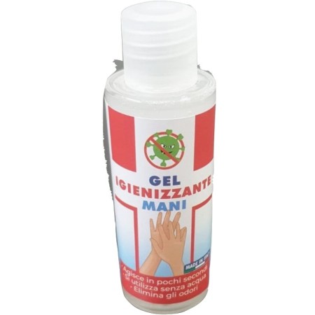 5X flaconi Gel igienizzante mani da 60 ml contenuto alcool 96% made in italy
