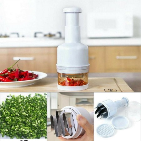 Trita verdure cipolla aglio tritatutto lame acciaio taglia ortaggi frutta cucina