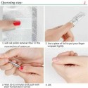 100 Fogli alluminio spugna rimozione smalto GEL semipermanente unghie nail art