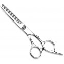 Kit 2 Forbici professionali parrucchiere per taglio sfoltitura dentata liscia forbice con dado regolazione