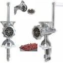 Tritacarne macina carne a manovella in lega di alluminio alimentare - bocca 10 cm