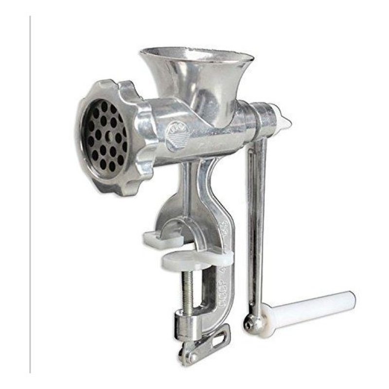 Tritacarne macina carne a manovella in lega di alluminio alimentare - bocca 10 cm