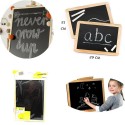 Lavagna in Legno con cancellino e 6 gessetti lavagnetta arredo casa bambini