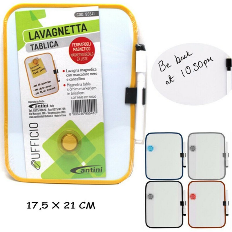 Lavagna magnetica Bianca con pennarello cancellino lavagnetta arredo bambini