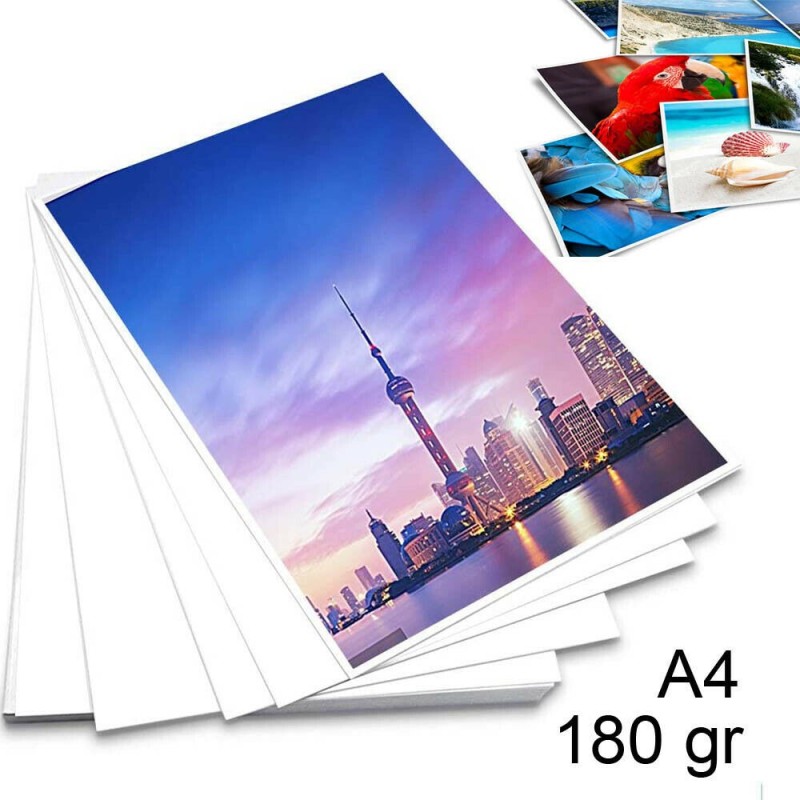 CRISCOLOR 20 Fogli carta fotografica A4 lucida 180gr per stampante