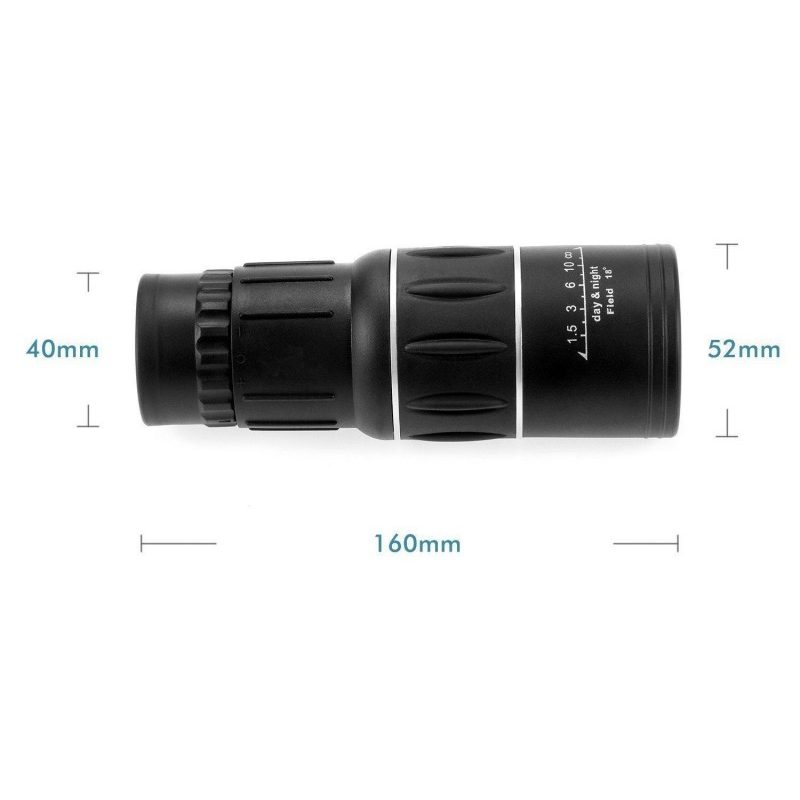 Monocolo telescopio cannocchiale impermeabile con doppio fuoco ottimo per caccia escursioni sorveglianza bird watching - 16X52