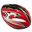 Casco bici protezione testa ciclista rosso blu caschetto universale ultraleggero