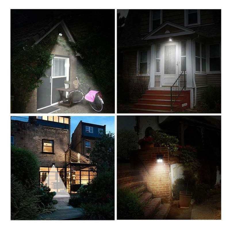 DRIWEI Faro luce faretto esterno energia solare 24 LED sensore movi...