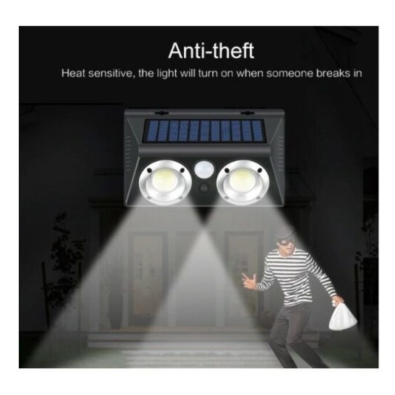 Driwei Lampada ad induzione Led COB 20W faretto pannello solare IP6...