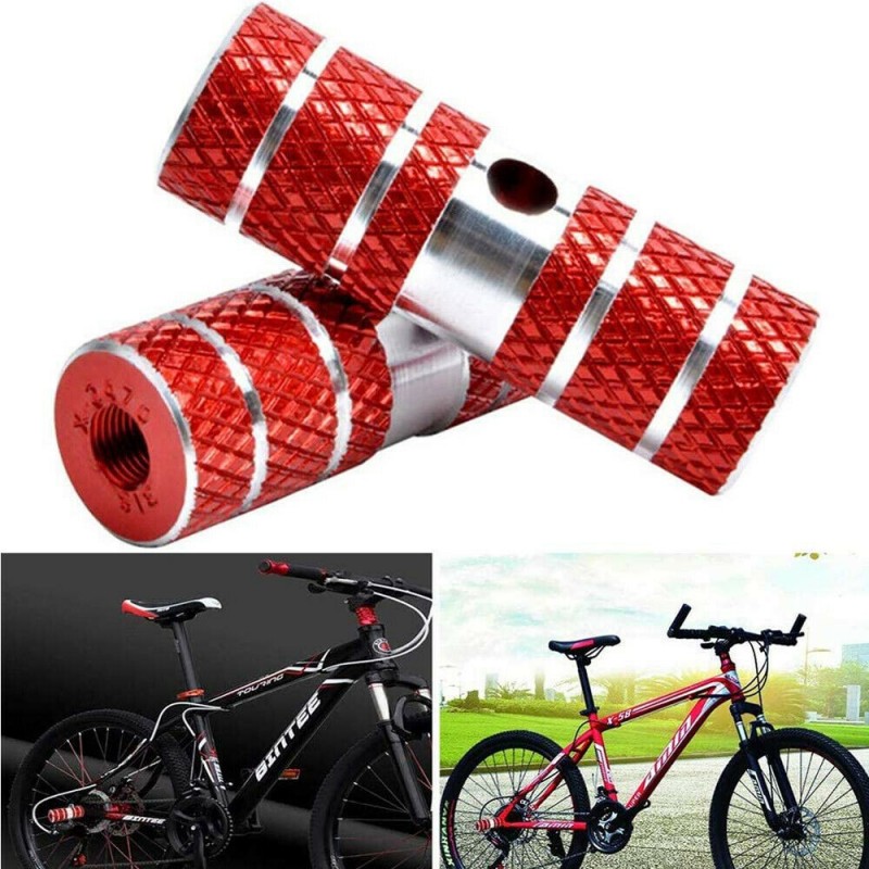 Pedane bici poggiapiedi asse anteriore posteriore ciclismo 6 x 2,3 cm accessori