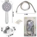 Kit doccetta soffione supporto da muro tubo flessibile 1.8m bagno fissaggio muro