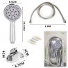 DRIWEI Kit doccetta soffione supporto da muro tubo flessibile 1.8m ...