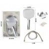 DRIWEI Kit doccetta soffione fissaggio da muro tubo flessibile bagn...