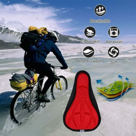 Copri sellino bici morbido traspirante gel design ergonomico anti slittamento