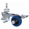 DOBO 4x Rotella ruota con vite blocco 5cm girevole doppio asse mobi...