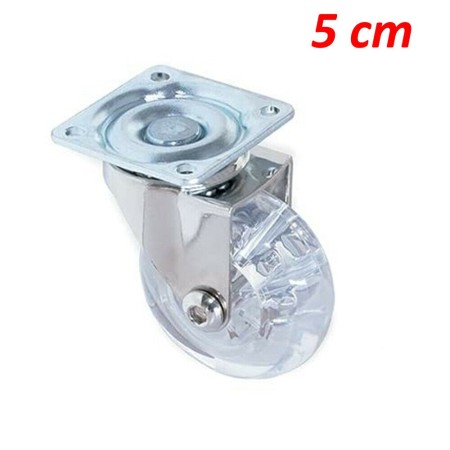 Rotella ruota trasparente girevole ultrascorrevole ricambio trasporto resistente