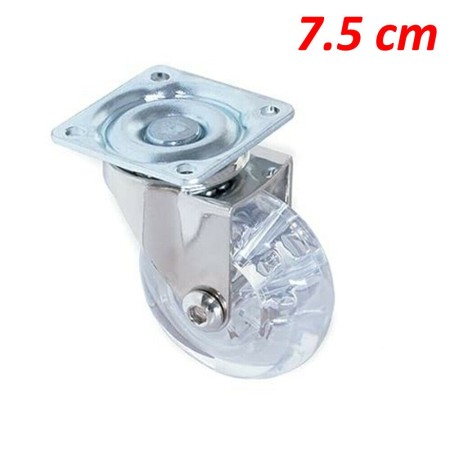 Rotella ruota trasparente girevole ultrascorrevole ricambio trasporto resistente