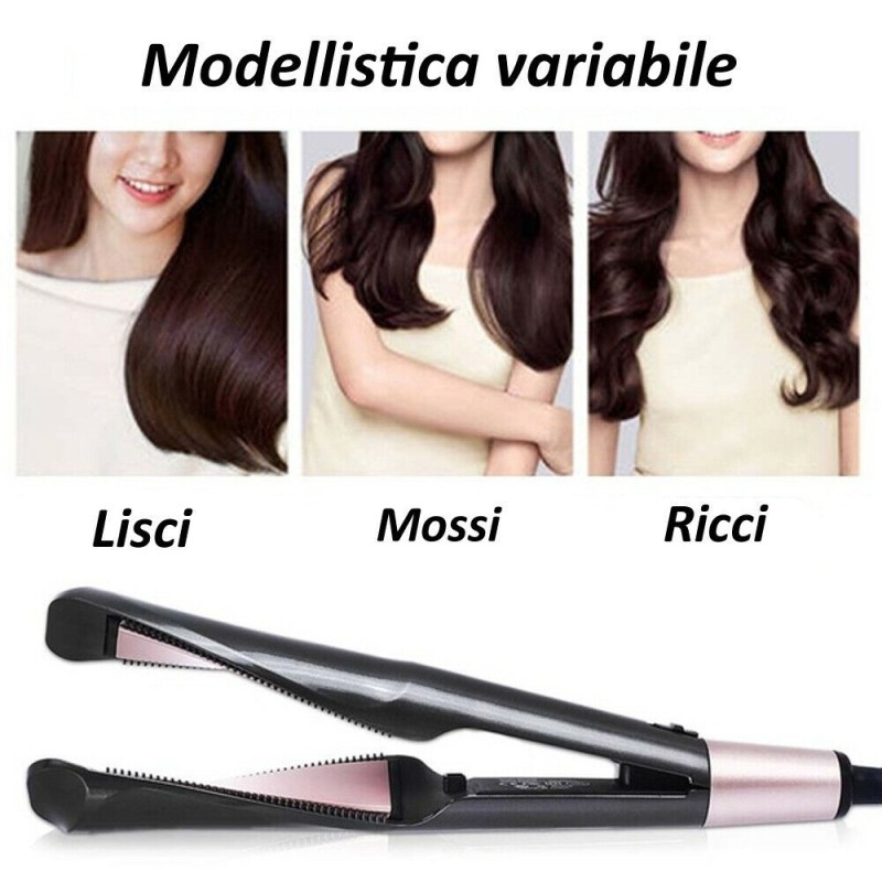DOBO Piastra multifunzione alliscia arriccia capelli bigodino guant...