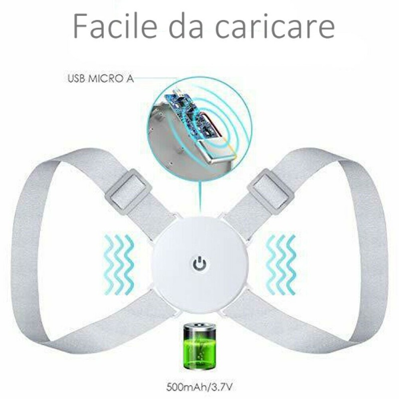 Correttore di postura smart con vibrazione vibrante posturale schiena dritta