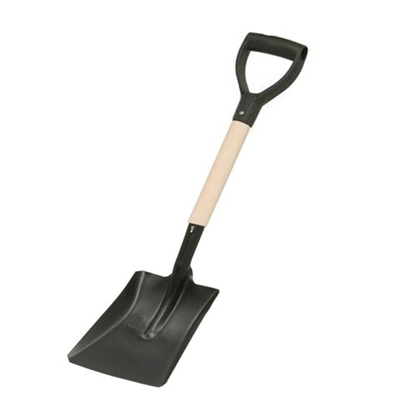 Pala corta Badile Da Giardino In Acciaio Manico In Legno punta tonda o quadrata