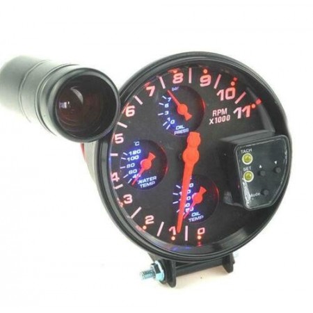 Contagiri universale 4 in 1 tachimetro pressione temperatura olio acqua misura