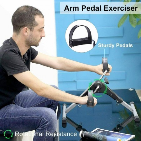 Mini cyclette casa trasporto pedali riabilita gambe braccia pedaliera ginnastica