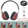 DOBO Cuffie bluetooth wireless stereo smartphone pc tv pieghevoli s...