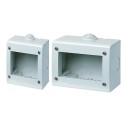 2x Custodia tenuta stagna 2 o 3 Moduli IP40 compatibile con interruttore prese