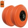 DOBO Ruota in Gomma Arancio antiforo Ruote Piene Carrello Portapacc...