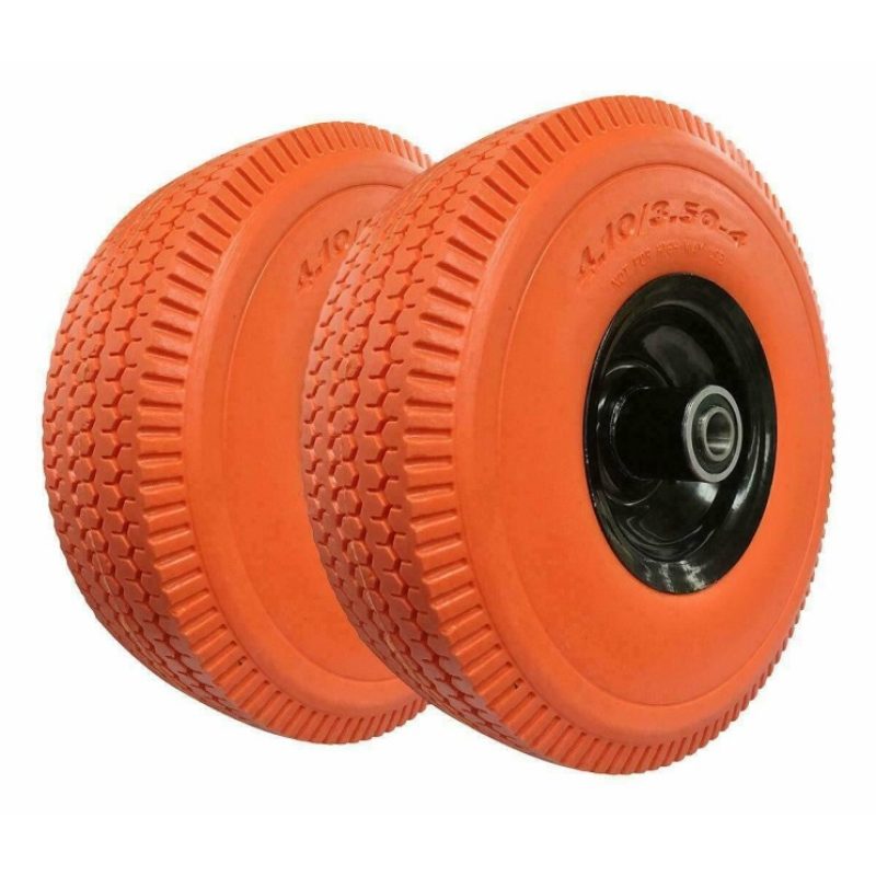 DOBO Ruota in Gomma Arancio antiforo Ruote Piene Carrello Portapacc...