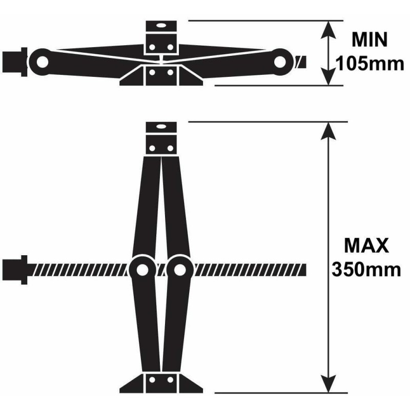 DOBO Crick pantografo sollevatore auto ruote manuale crik emergenza...