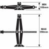 DOBO Crick pantografo sollevatore auto ruote manuale crik emergenza...