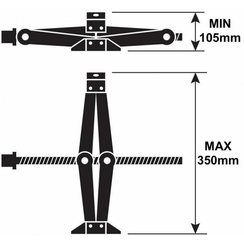 DOBO Crick pantografo sollevatore auto ruote manuale crik emergenza...