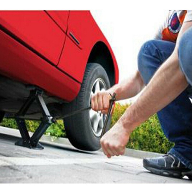 DOBO Crick pantografo sollevatore auto ruote manuale crik emergenza...