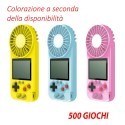 Console gaming ventilatore fan retrò 500 in 1 LCD giochi classici batteria USB