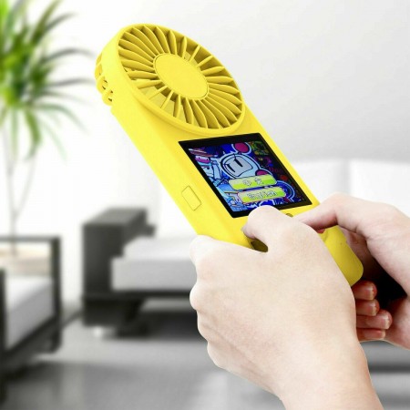 Console gaming ventilatore fan retrò 500 in 1 LCD giochi classici batteria USB