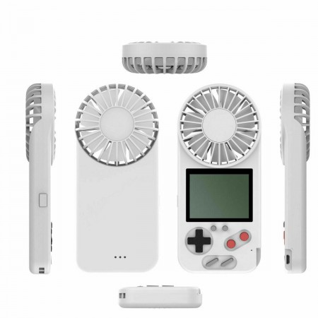 Console gaming ventilatore fan retrò 500 in 1 LCD giochi classici batteria USB