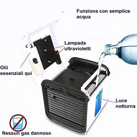 Raffrescatore aria purificatore raffreddamento umidifica regolabile clima filtra