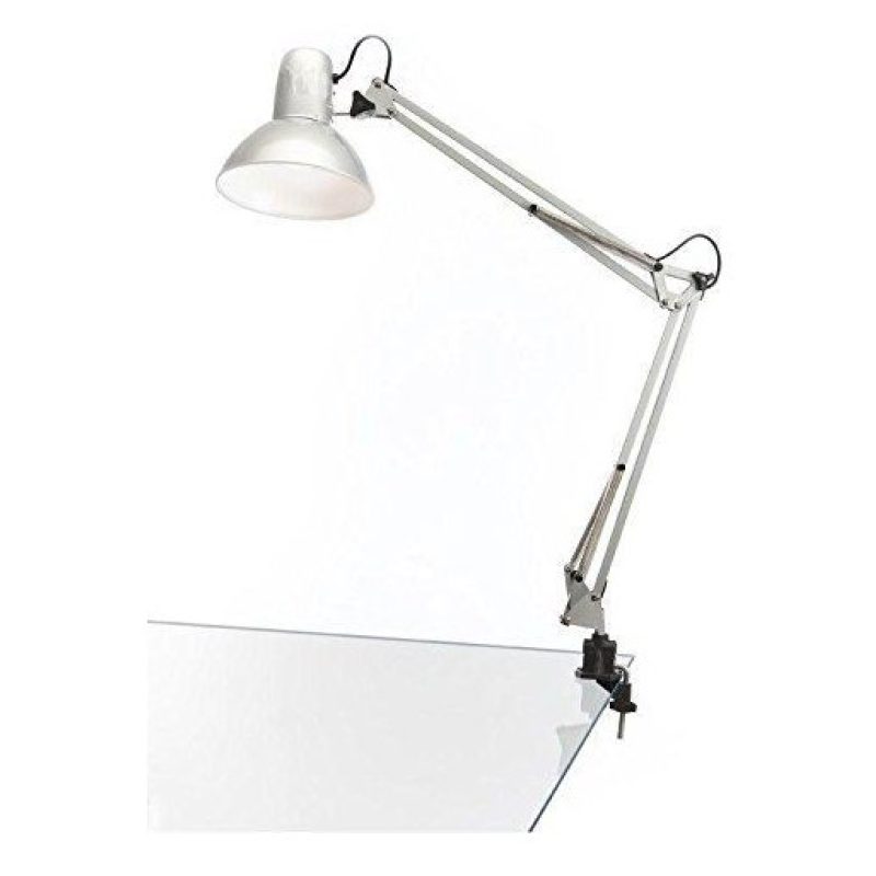 LAMPADA DA TAVOLO PROFESSIONALE CON MORSETTA STILE ARCHITETTO ATTACCO E27 COLORE NERO