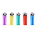 5 Accendini monouso trasparente colorato sicurezza bambini fiamma regolabile