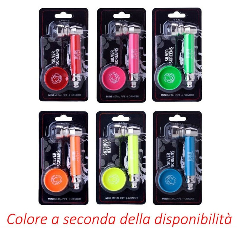 Set viaggio pipa mini grinder retine di ricambio pipetta tabacco erbe aromatiche