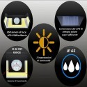 4x Lampada ad induzione luce solare sensore movimento impermeabile IP65 cob 20W